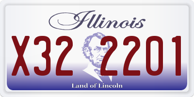IL license plate X322201