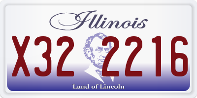 IL license plate X322216