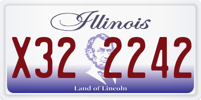 IL license plate X322242