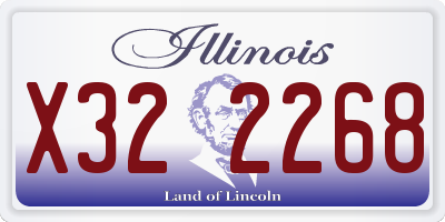 IL license plate X322268