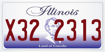 IL license plate X322313