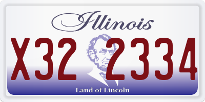 IL license plate X322334