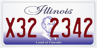 IL license plate X322342
