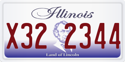 IL license plate X322344