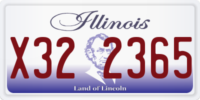 IL license plate X322365