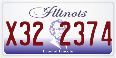 IL license plate X322374