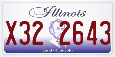 IL license plate X322643