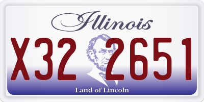 IL license plate X322651
