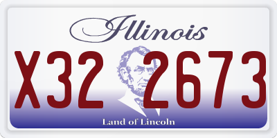 IL license plate X322673