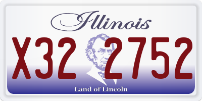 IL license plate X322752