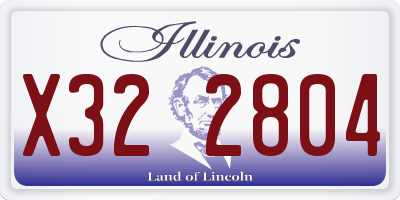 IL license plate X322804