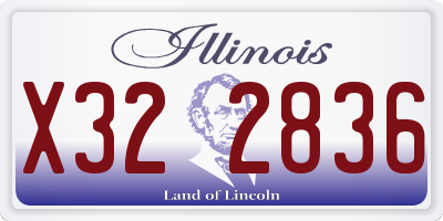 IL license plate X322836