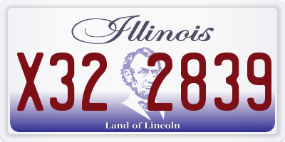 IL license plate X322839
