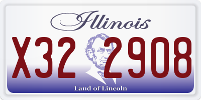 IL license plate X322908