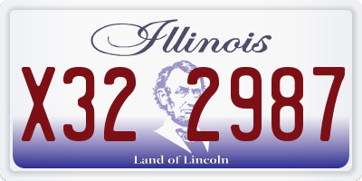 IL license plate X322987