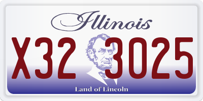 IL license plate X323025