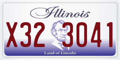 IL license plate X323041