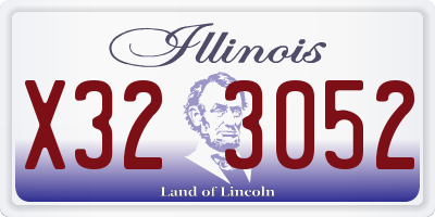 IL license plate X323052