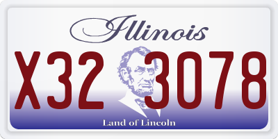 IL license plate X323078