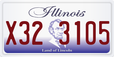 IL license plate X323105
