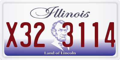 IL license plate X323114