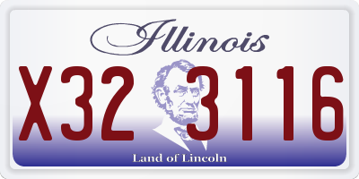 IL license plate X323116