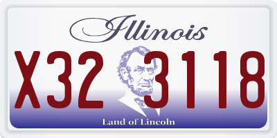 IL license plate X323118