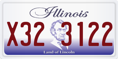 IL license plate X323122