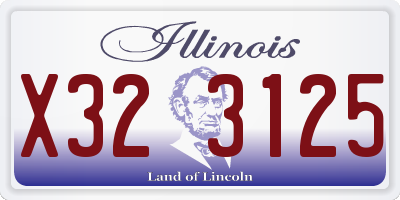 IL license plate X323125