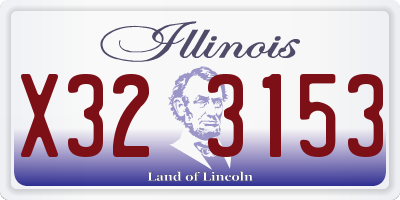 IL license plate X323153