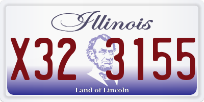 IL license plate X323155