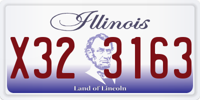 IL license plate X323163