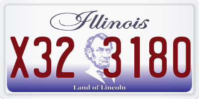 IL license plate X323180