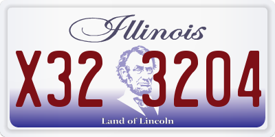 IL license plate X323204