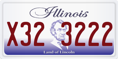 IL license plate X323222