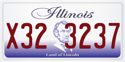 IL license plate X323237