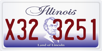 IL license plate X323251