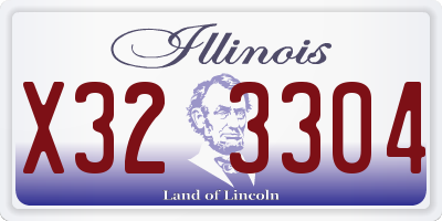 IL license plate X323304