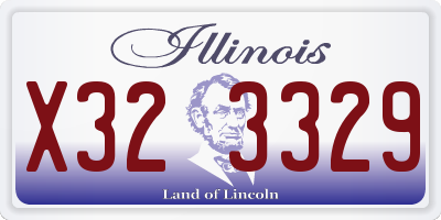 IL license plate X323329