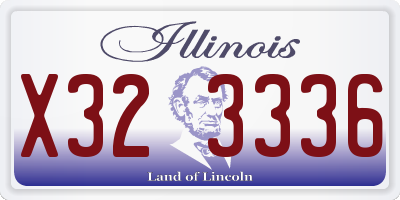 IL license plate X323336