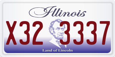 IL license plate X323337