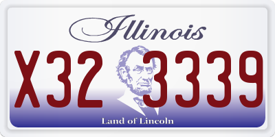 IL license plate X323339