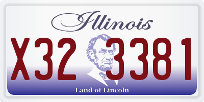 IL license plate X323381