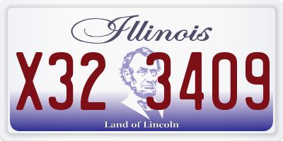 IL license plate X323409