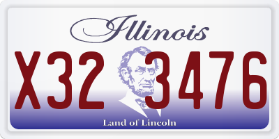 IL license plate X323476