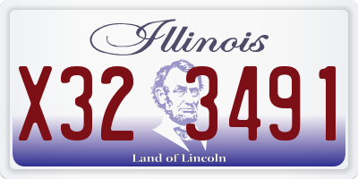 IL license plate X323491