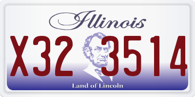 IL license plate X323514