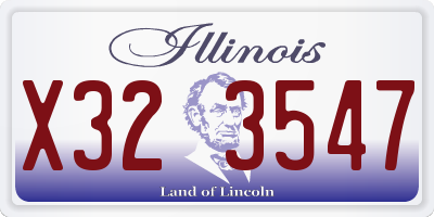 IL license plate X323547