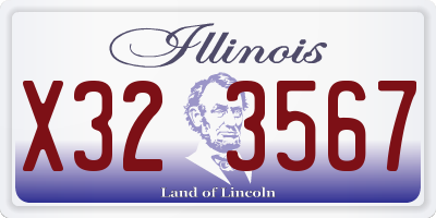 IL license plate X323567