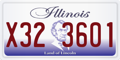 IL license plate X323601